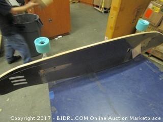 Ten Toes Board Emporium Ten Toes Zed Bamboo Skateboard Cruiser Longboard, Aqua Pipeline, 44 Zoll