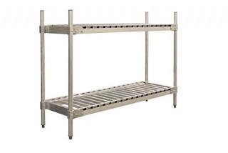 PVIFS KR204760-2 Keg Shelving Unit, 8 Keg Capacity, 60" Length x 20" Width x 48" Height, 2 Shelves (Retail $333.00)