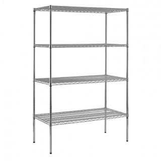 Sandusky Lee WS482474-C Chrome Steel Wire Shelving, 4 Adjustable Shelves, 800 lb. Per Shelf Capacity, 74" Height x 48" Width x 24" Depth, 4 Shelves (Retail $158.00)
