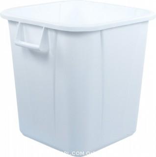 Carlisle 34152802 Bronco Polyethylene Square Waste Container, 28-gal. Capacity, 20-1/2 x 21-1/4 x 22-1/2", White (Case of 6) (Retail $195.00)