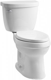 KOHLER Cimarron Comfort Height Elongated Toilet with AquaPiston Technology, Less Seat, White (Retail $335.00)