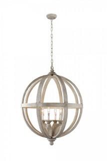 Y Decor Modern, Transitional, Traditional 4 Light Wood Orb Chandelier By Y Décor, Antique, Wood (Retail $451.00)
