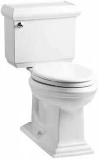 KOHLER Memoirs Comfort Height Two-Piece Elongated 1.28 gpf Toilet with Classic Design, White (Retail $468.00)