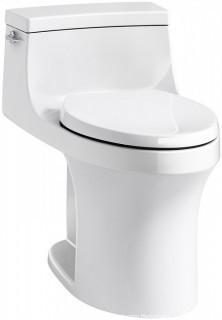 KOHLER San Souci Comfort Height Compact Elongated 1.28 GPF Toilet with Aqua Piston Flushing Technology and Left-Hand Trip Lever (Retail $549.00)