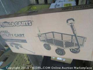 Gorilla Carts Heavy-Duty Steel Utility Cart with Removable Sides with a Capacity of 1000 lb, Gray (Retail $159.00)