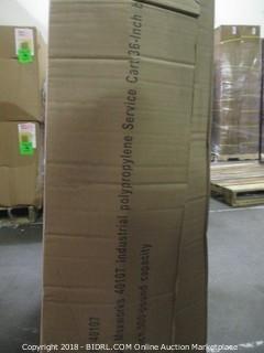 Maxworks 40107 Industrial Polypropylene Service Cart, 36-Inch By 24-Inch, 500-Pound Capacity