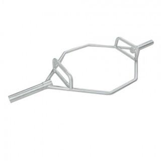 Power Systems Olympic Hex Bar with Two-Handle Options for Squats, Deadlifts, Shrugs and Power Pulls, 56.25 Inch Bar with 9-Inch Sleeve, Silver (Retail $169.00)