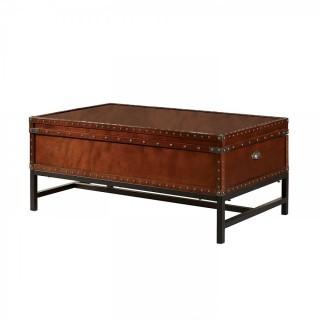 Furniture of America Cassone Contemporary Trunk Style Coffee Table, Cherry (Retail $172.00)