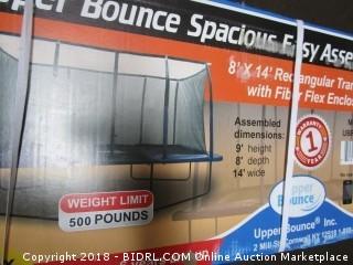 Upper Bounce Easy Assemble "Spacious" Rectangular Trampoline with Fiber Flex Enclosure Feature (Retail $609.00)