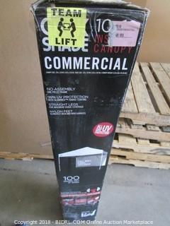 Quik Shade Commercial C100 10'x10' Instant Canopy with Wall Panel - White (Retail $135.00)