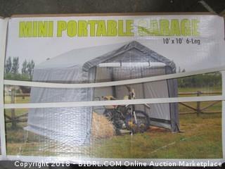ATV Shelter, Mini Portable Garage,Grey, 6 Leg Steel Frame 10 x10 x8-Feet (Retail $247.00)