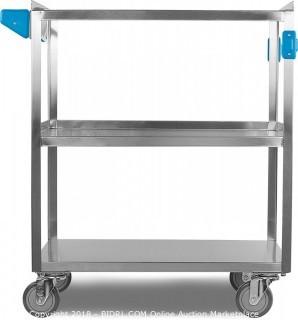 Carlisle UC5031827 Stainless Steel 18-10 Utility Cart, 500-lb. Capacity, 36" High x 18" Wide x 27" Long, 3 Shelf (Retail $483.00)