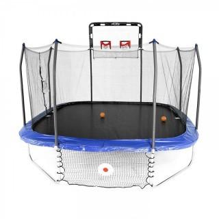 Skywalker Trampolines Jump/Dunk/Kick Trampoline - 14' Square Jump, Dunk & Kick Sports Arena, Blue (Retail $464.00)