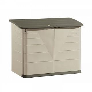Rubbermaid Outdoor Horizontal Storage Shed, Large, 32 cu. ft., Olive/Sandstone (Retail $292.00)