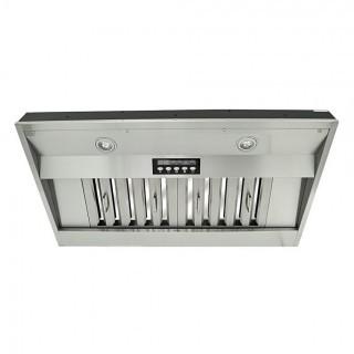 KOBE IN2636SQB-650-5 Deluxe 36" Built-In/ Insert Range Hood, 4-Speed, 700 CFM, LED Lights, Baffle Filters