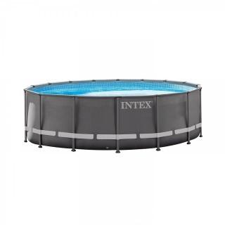 Intex 16Ft X 48In Ultra Frame Pool Set with Filter Pump, Ladder, Ground Cloth & Pool Cover (Retail $549.00)