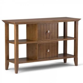 Simpli Home Acadian Solid Wood Console Sofa Table, Medium Saddle Brown (Retail $249.00)