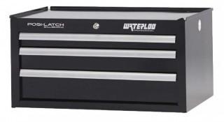 Waterloo Professional Series 3-Drawer Intermediate Tool Chest with Internal Tubular Keyed Locking System, Black Finish, 26" W (Retail $194.00)