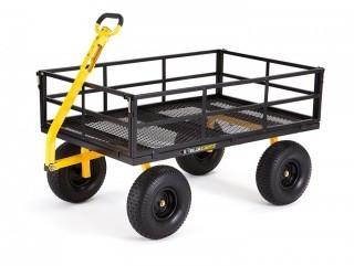 Gorilla Carts GOR1400-COM Heavy-Duty Steel Utility Cart with Removable Sides and 15" Tires, 1400-lbs. Capacity, Black (Retail $169.00)