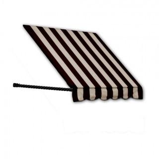 Awntech 3-Feet Santa Fe Twisted Rope Arm Window/Entry Awning, 44-Inch Height by 24-Inch Diameter, Black/Tan (Retail $462.00)